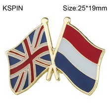 Pin de solapa con bandera de los Países Bajos del Reino Unido, alfileres de viaje internacional, colecciones, insignia de bandera, broche nacional 2024 - compra barato