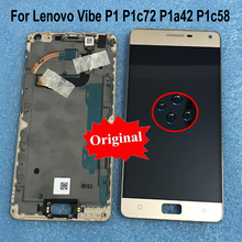 Original Glass Sensor LCD Display Touch Screen Digitizer Assembly + Frame For Lenovo Vibe P1 P1c72 P1a42 P1c58 P1a41 Phone Parts 2024 - buy cheap