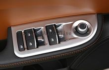 Для Alfa Romeo Giulia 2017 автомобильный Стайлинг ABS хромированный переключатель для окна кнопка переключения рамка Крышка отделка наклейки аксессуары набор из 4 шт 2024 - купить недорого