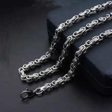 Fashion simple new titanium steel handmade chain stainless steel necklace men's domineering trend jewelry hot sale 2024 - buy cheap