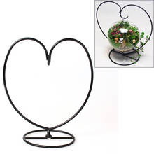 1 pcs Heart Style Home Decoration Flower Plant Stand Hanging Vase Hydroponic Home Office Wedding Decor Metal Plant Holders Vases 2024 - buy cheap