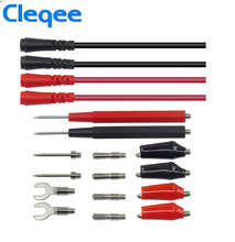 Cleqee P1500 16 in 1 Test Leads kit Replaceable Test wires Probes for dgital Multimeter Test Leads crocodile clips U type probe 2024 - buy cheap