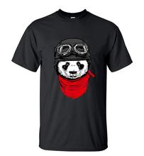 El más nuevo 2021 de Verano de la moda de los hombres de manga corta bonito Panda impreso camiseta Harajuku gracioso cuello camisa Streetwear camisetas de Hip Hop 2024 - compra barato