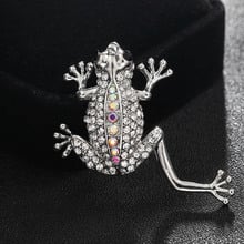 Fashion men's Statement Frog brooch jewelry Rhinestone Hijab Accessory Women's Fashion Hats Accessories cartoon Brooch Pins 2024 - buy cheap