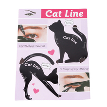 Makeup Tools New Eyebrow Stencils Cat Eyeliner Model Stencil Kit Guide Template Maquiagem Double Wing Eye Shadow Frame Card 2024 - buy cheap