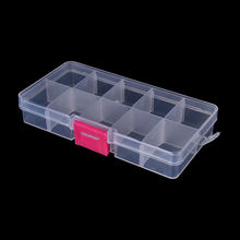 10 compartimento para ranuras de joyería cajas de embalaje personalizado Almacenamiento de abalorios de plástico caja de exhibición de joyería paquete Venta caliente 2024 - compra barato