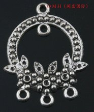 OMH wholesale jewelry Free shipping 10pcs tibetan silver pendants earring connectors Drop Earrings 33x25mm EH304 2023 - buy cheap