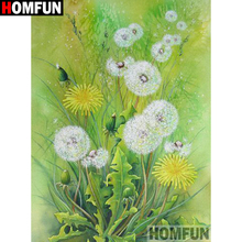 HOMFUN-pintura de diamante 5D DIY "paisaje de diente de león", cuadrados o redondos de imitación bordado de diamantes, estilo punto de cruz 5D, decoración del hogar, A18019 2024 - compra barato