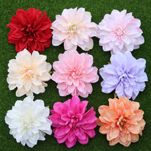 20 Uds. Cabezas de flores artificiales Dalia de seda de 14CM DIY materiales de decoración para boda decoraciones falsas para el hogar 2024 - compra barato