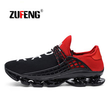 Zufeng tamanho grande lâmina amortecimento tênis de corrida para homens mulher respirável malha ao ar livre profissional atlético sapatos esportivos 2024 - compre barato