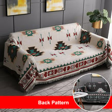 Manta étnica de malha geométrica boho, cobertor antiácaro, toalha de lance, decoração de cama, decoração de parede com borla, capas de tapeçaria 2024 - compre barato