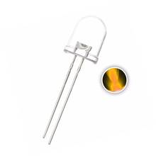 Contas de luz led amarelo 10mm 1.8-2.2v 20ma 50 peças, cabeça redonda dip-2 em água transparente ultra brilhante lâmpada contas