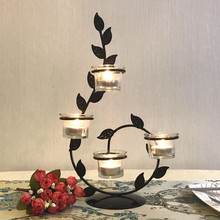 Creative European Iron Candle Holder Wedding Candlestick Valentine Day Romantic Candlelight Dinner Decor 2024 - buy cheap