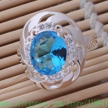 Посеребренное кольцо, посеребренные модные ювелирные изделия, благородный/синий камень/embandia bndakeka AR415 2024 - купить недорого
