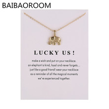 Fashion Jewelry Mascot Lucky Us Elephant Alloy Pendant Necklace For Women 2024 - buy cheap