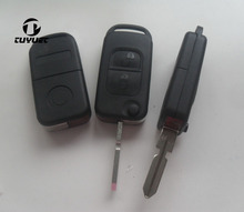Flip Remote Key Shell 3  Buttons For Mercedes-Benz Folding  Key Case 4 Track HU39 Blade 2024 - buy cheap