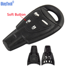 OkeyTech funda de llave de control remoto para coche Shell 4 botón para SAAB 9-3 93 2003-2007 hoja sin cortar tarjeta inteligente en blanco de entrada sin llave Fob 2024 - compra barato