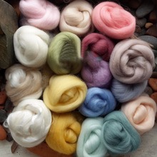 Juego de fibra de lana merina, 5g, 17 colores, nuevo 2024 - compra barato