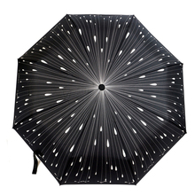 Креативный полностью автоматический зонт Meteor, Модный черный складной зонт от солнца, дождя, для женщин и мужчин, ветрозащитный большой зонт 2024 - купить недорого