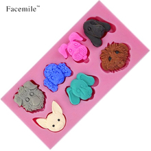 3D dog animal Eco-Friendly silicone cake tools silicon mold kitchen accessories moulds baking fondant decorating tools 50-29 2024 - buy cheap