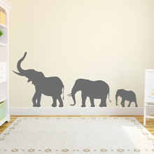 Elefantes marchando família decalque da parede da arte do vinil adesivo berçário jardim zoológico decoração quarto sala de estar crianças playroom decoração diy WW-201 2024 - compre barato