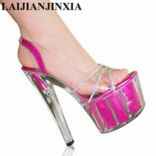 LAIJIANJINXIA, Sandalias de tacón alto de 15cm para Club nocturno, zapatos de baile de fiesta para mujer, zapatos de baile, modelo de tacón alto, zapatos de mujer, K-037 2024 - compra barato