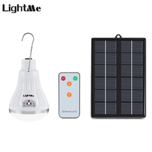 Lightme 20 LEDs Dimmable Solar Panel Powered Light Lamp With Remote Controller Portable Outdoor Lighting For Camping Hiking 2024 - buy cheap