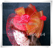 Feather Fascinator Hair Accessories Bridal Headwear Wedding Hat Kentucky Millinery Fashion Derby Headpieces Multiple Color M56 2024 - купить недорого