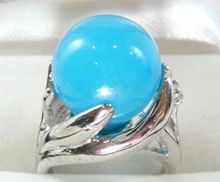 FREE shipping> >>>NEW . 14mm Light Blue Natural stone Ring AAA 7 # 8 # 9 # 2024 - buy cheap