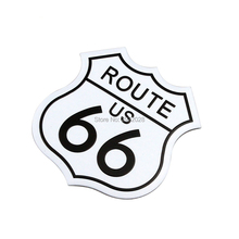 10 x Car Body US Route 66 Expressway Sign Metal Chrome Aluminium Alloy 3D Emblem Badge Sticker Decal Car Styling Auto Accessory 2024 - buy cheap