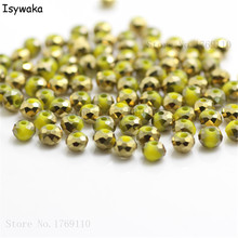 Isywaka Solid Yellow Golden Colors 4mm 145pcs Rondelle Austria Crystal Glass Beads Loose Faceted Round Beads Jewelry Making 2024 - buy cheap
