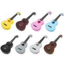 21 дюймов детская Гавайская гитара для начинающих Гавайская гитара 8 цветов музыкальный инструмент для детей Рождественский подарок 4 струны UKE UK003 2024 - купить недорого