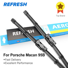 REFRESH escobillas del limpiaparabrisas para Porsche Macan 95B Fit Push Button Arms 2014 2015 2016 2017 2024 - compra barato