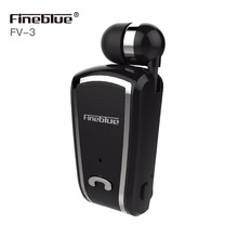 Fineblue F-V3 мини Беспроводной бизнес-гарнитура Bluetooth спортивные драйвер наушников телескопическая клип на стерео наушники с микрофоном 2024 - купить недорого