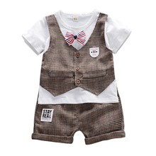 Ropa de verano para niños, chaleco para bebés, camiseta de manga corta y pantalones cortos, conjunto de ropa para niños, chándales para bebés 2024 - compra barato