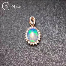 Classic Opal Pendant Birthday Gift for Woman 7 mm * 9 mm Natural Opal Silver Pendant for Party 925 Silver Opal Jewelry 2024 - buy cheap