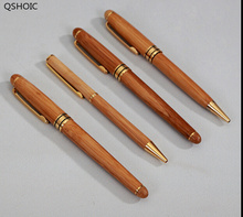 Bolígrafo de bambú de Boutique, auténtico logotipo personalizado, envío gratis 2024 - compra barato