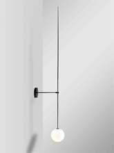 Скандинавские Стеклянные Настенные светильники с шаровой линией, современные прикроватные бра для спальни, гостиной, настенные светильники, фон для ванной, молочно-белые светильники 2024 - купить недорого