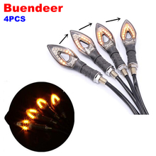 Buendeer 4PCS/Set Motorcycle LED Turn Signal Moto Flasher Indicator DC 12V For BMW Honda Yamaha Amber Color Blinker Lamp lights 2024 - buy cheap