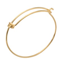 5 pçs/lote Gold tone Stainless Steel Charme Expansível Pulseira Ajustável Bangle pode abrir 2024 - compre barato