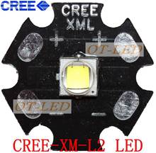 Бесплатная доставка! 5 шт. CREE xml2 LED XM-L2 T6 U2 10 Вт нейтральный белый 4500-5000 К высокое Мощность светодиодный излучатель лампа с 20 мм радиатора 2024 - купить недорого