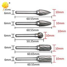 Jigong-acessórios para moedores de ferramentas cnc, cabeça rotativa de carboneto de tungstênio para trabalhar em madeira, 6x10mm 2024 - compre barato