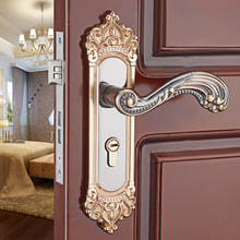 Aluminum alloy mechanical solid wood door lock indoor bedroom door lock handle lock bathroom door handle 2024 - buy cheap