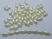 200 Ivory Plastic Faux Pearl Oval Beads 6X12mm Imitation Pearl 2024 - buy cheap