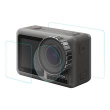 Película de vidro temperado para dji osmo, lente + frente e trás, display lcd 2024 - compre barato