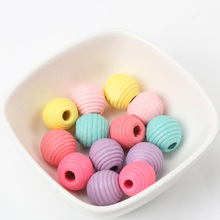 14mm 20Pcs Candy colors Natural Whorl Wave Wooden Round Ball Spacer Beads for Diy 2018 New KL101 2024 - buy cheap