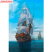 5D Diy Diamond embroidery"Sea and sailboat"Cross Stitch full square/round diamond painting,puzzle,home decor Y3281 2024 - buy cheap