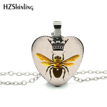 Collar con colgante de corazón de abeja reina, joyería de corazón de cristal de Murano, HZ3 2024 - compra barato