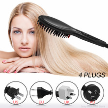 Portable Electric Hair Straightener Comb Iron Brush Ceramic Straight Hair Comb Auto Handheld Massager Tool Straight Hair Comb 2024 - buy cheap