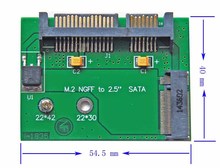 New Arrival M.2 NGFF to Half Size Profile 2.5" SATA 3.0 Converter Adapter Card for 22*42mm SSD 2024 - buy cheap